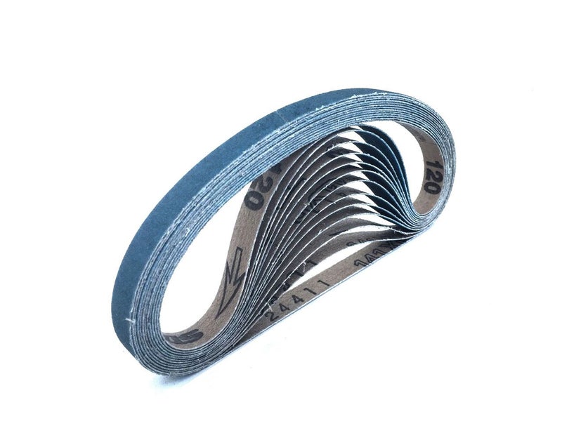 Starcke Premium 1/2 Inch X 24 Inch Zirconia Sanding Belts, 24 Pack Air Belt Sander Paper Bandfile, 80 Grit Air File Sander Belts, Blue Zirconia Cloth Belt Sanding Band File for Wood and Metal - Image 3